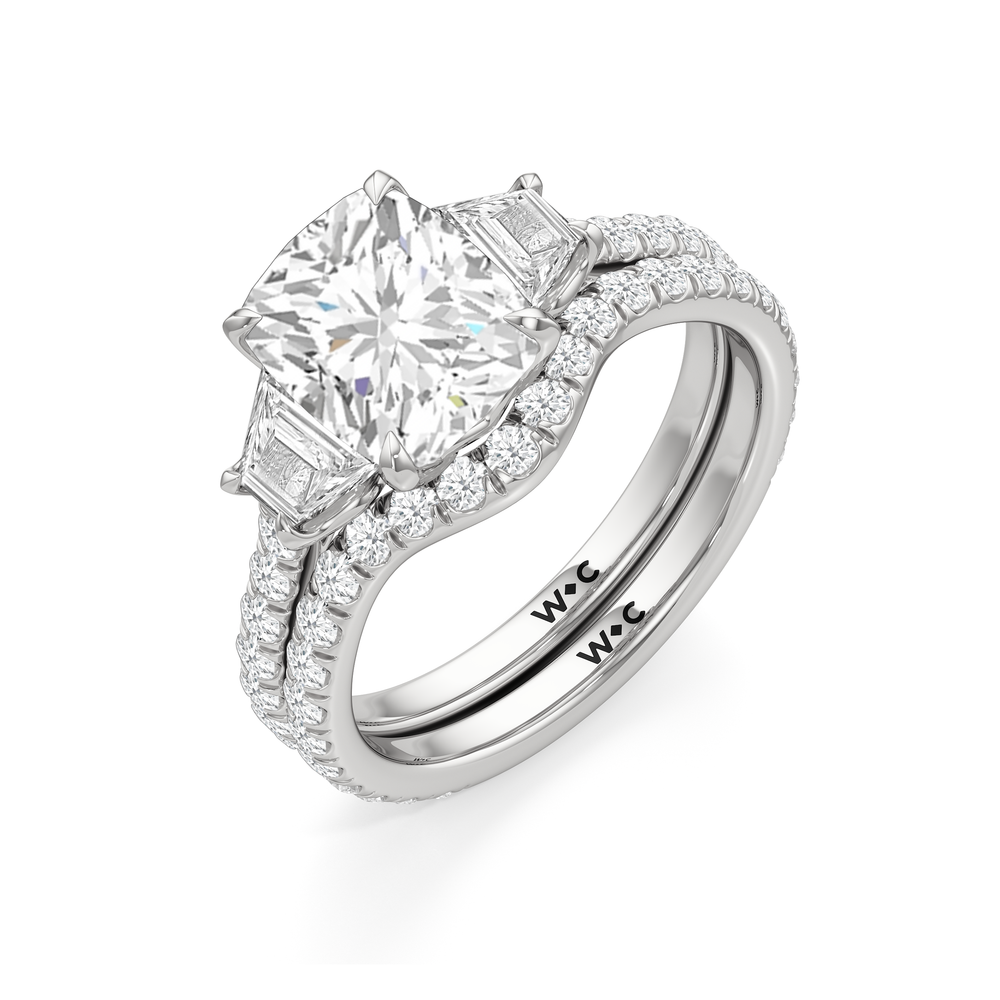 Oval Cut The Tulip Grande Ring with Lab Grown Diamond in 14KT Platinum view 6
