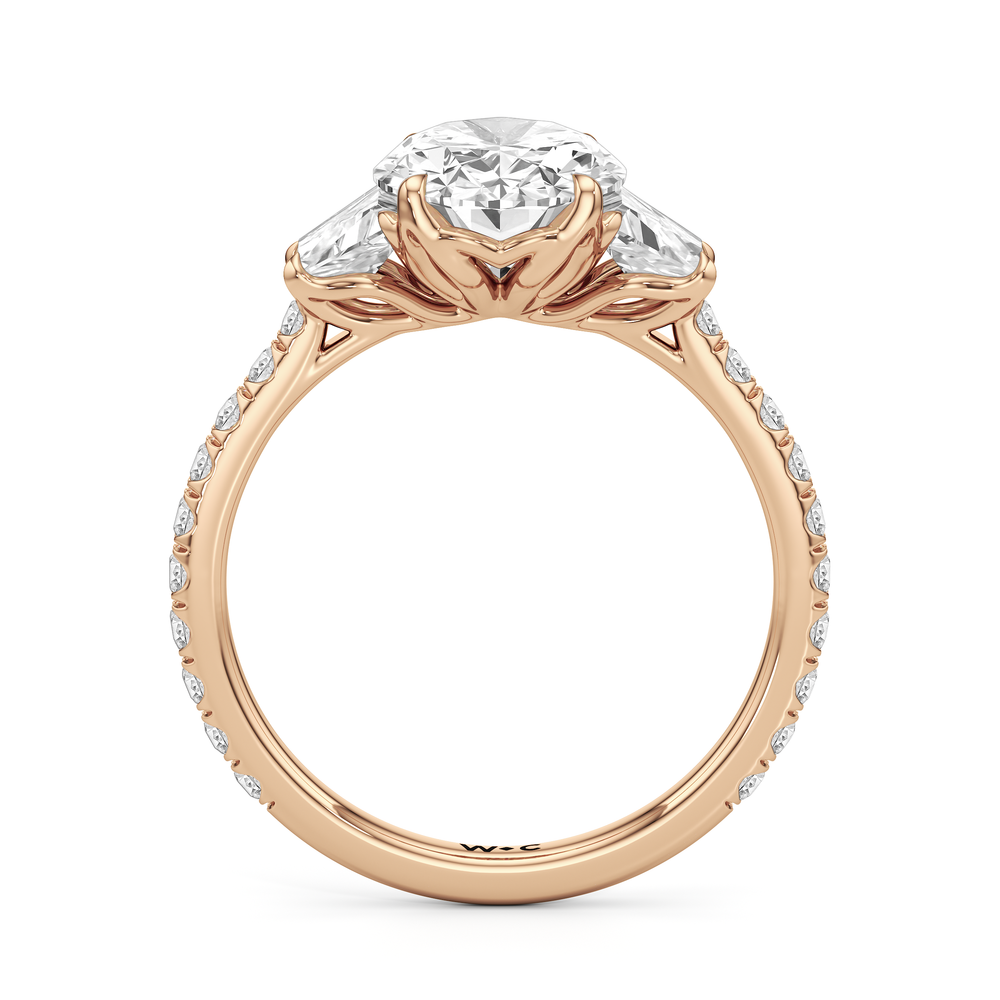 Oval Cut The Tulip Grande Ring with Lab Grown Diamond in 14KT Rose Gold view 4
