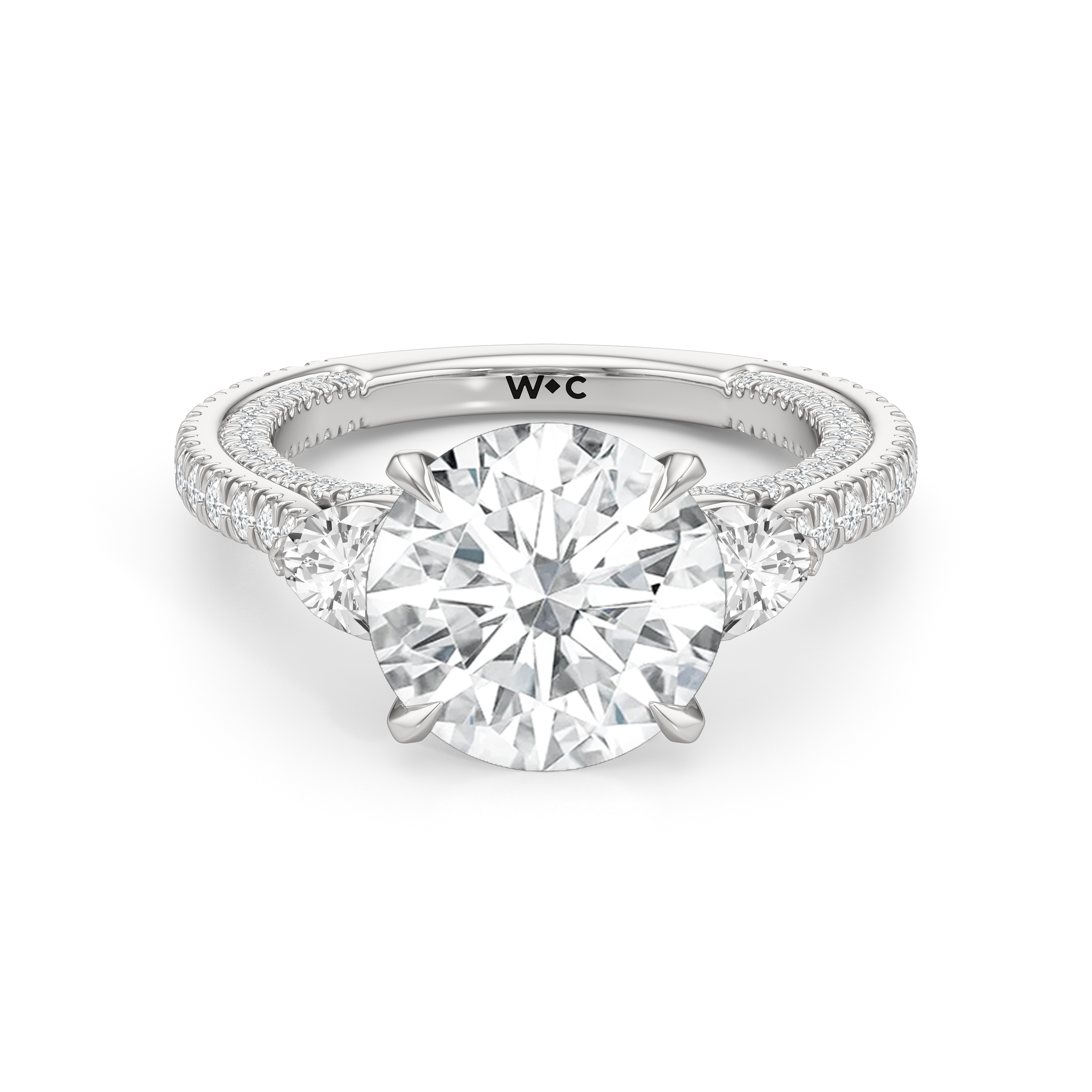 The W Crest Engagement Ring – With Clarity