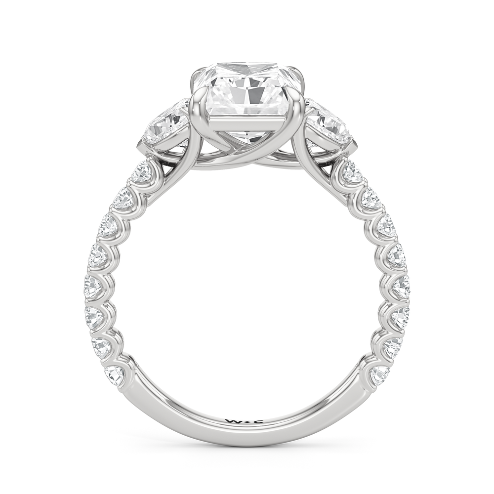 Radiant Cut Arc Pear Engagement Ring with Lab Grown Diamond in 14KT Platinum view 5
