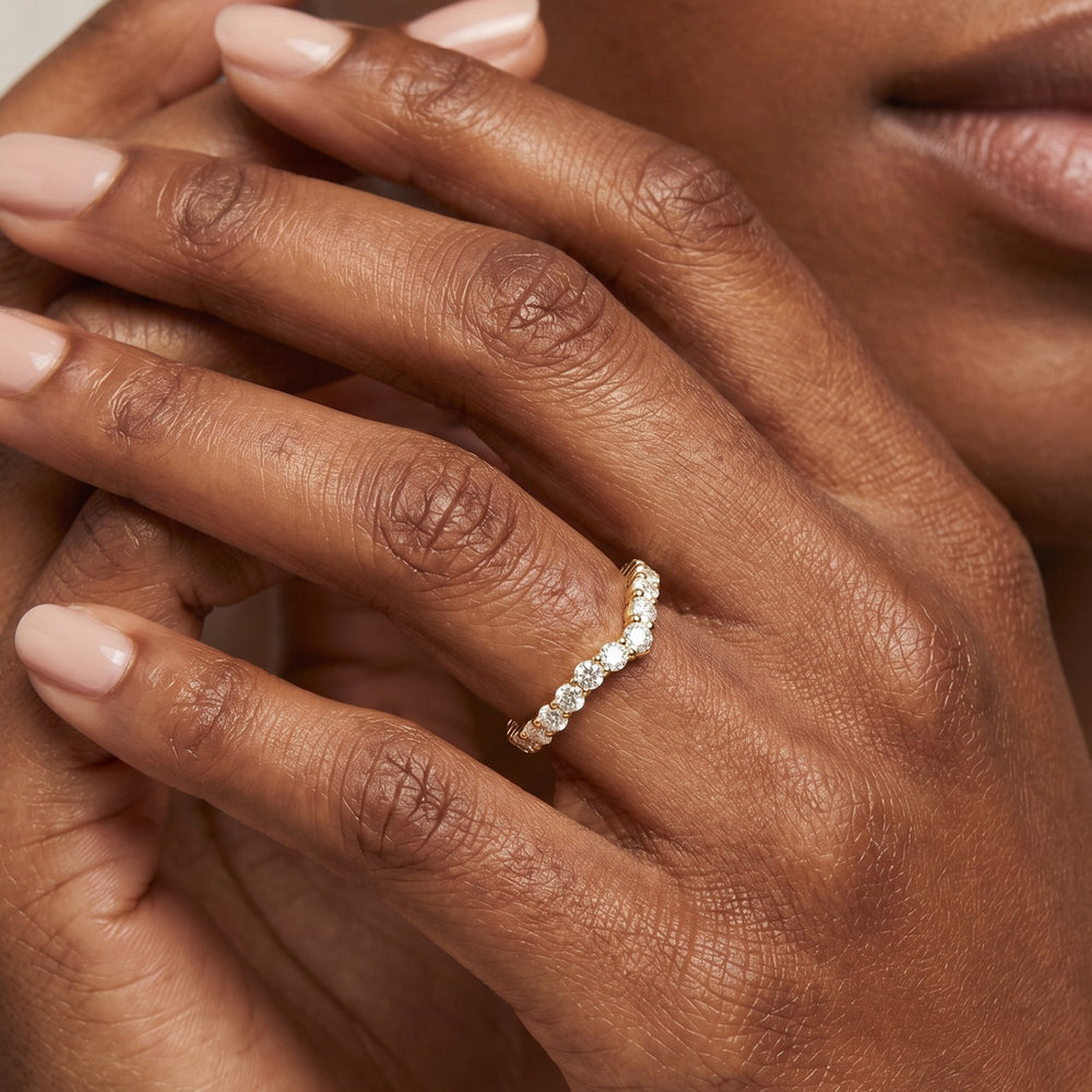 Arc Baguette Engagement Ring with Oval Cut Diamond in 14KT Rose Gold view 8
