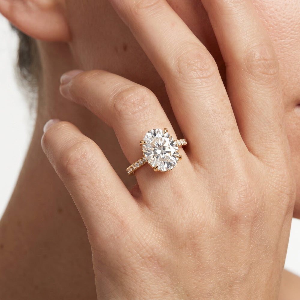 Round Cut The Tulip Heart Ring with Lab Grown Diamond in 14KT Platinum view 2
