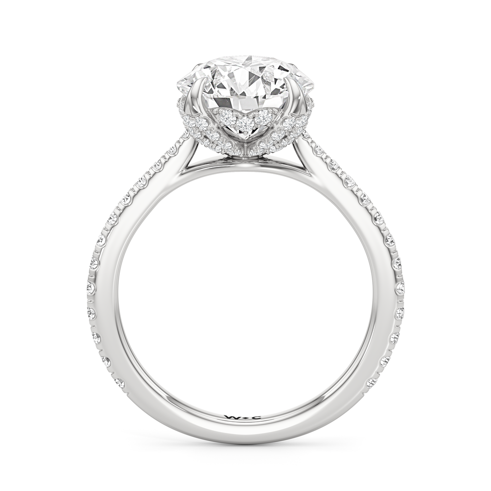 Round Cut The Tulip Heart Ring with Lab Grown Diamond in 14KT Platinum view 4
