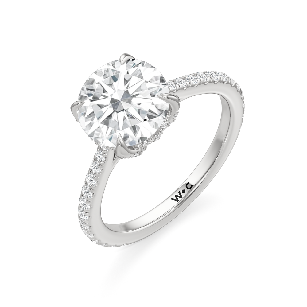Round Cut The Tulip Heart Ring with Lab Grown Diamond in 14KT Platinum view 5
