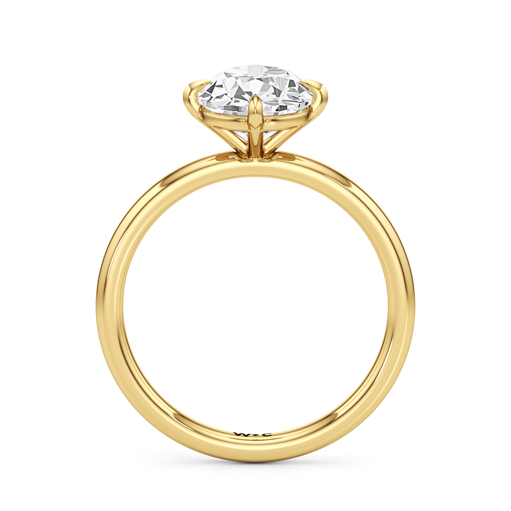 Antique Cushion Cut Aster Engagement Ring with Lab Grown Diamond in 14KT Yellow Gold view 5
