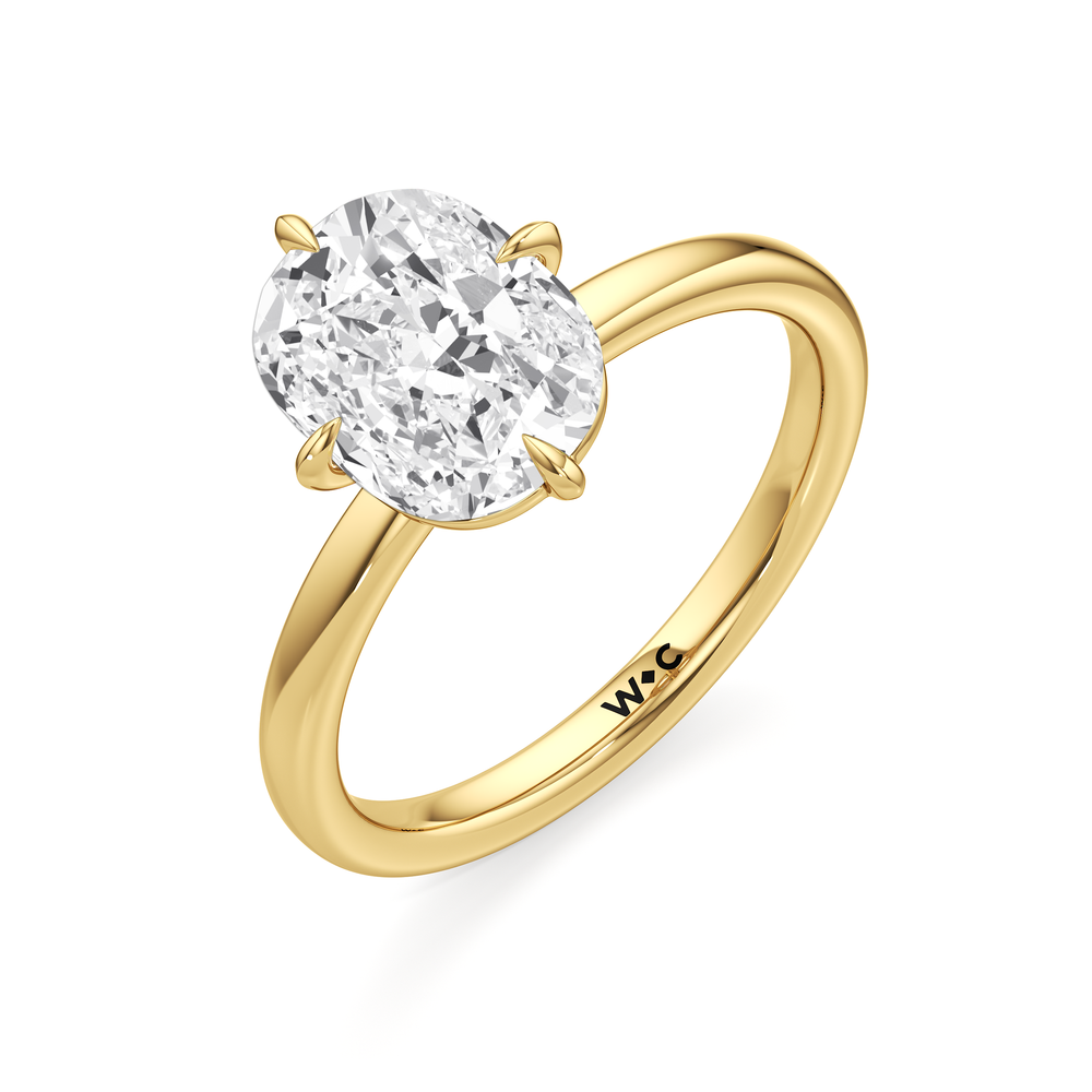 Antique Cushion Cut Aster Engagement Ring with Lab Grown Diamond in 14KT Yellow Gold view 6
