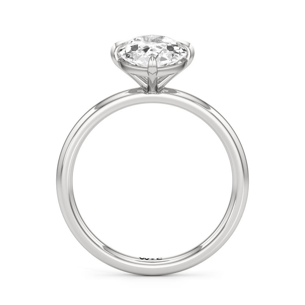 Moval Cut Aster Engagement Ring with Lab Grown Diamond in 14KT Platinum view 5

