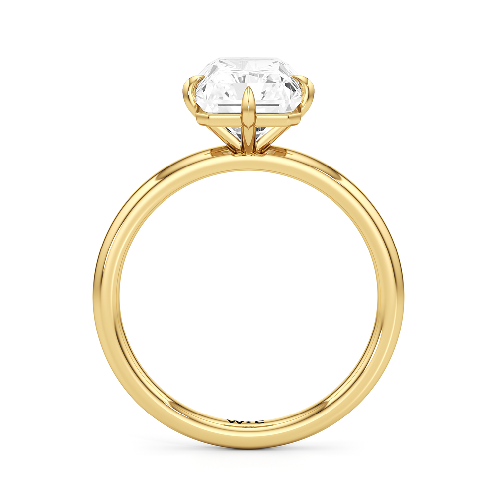 Aster Engagement Ring with Radiant Cut Diamond in 14KT Yellow Gold view 4
