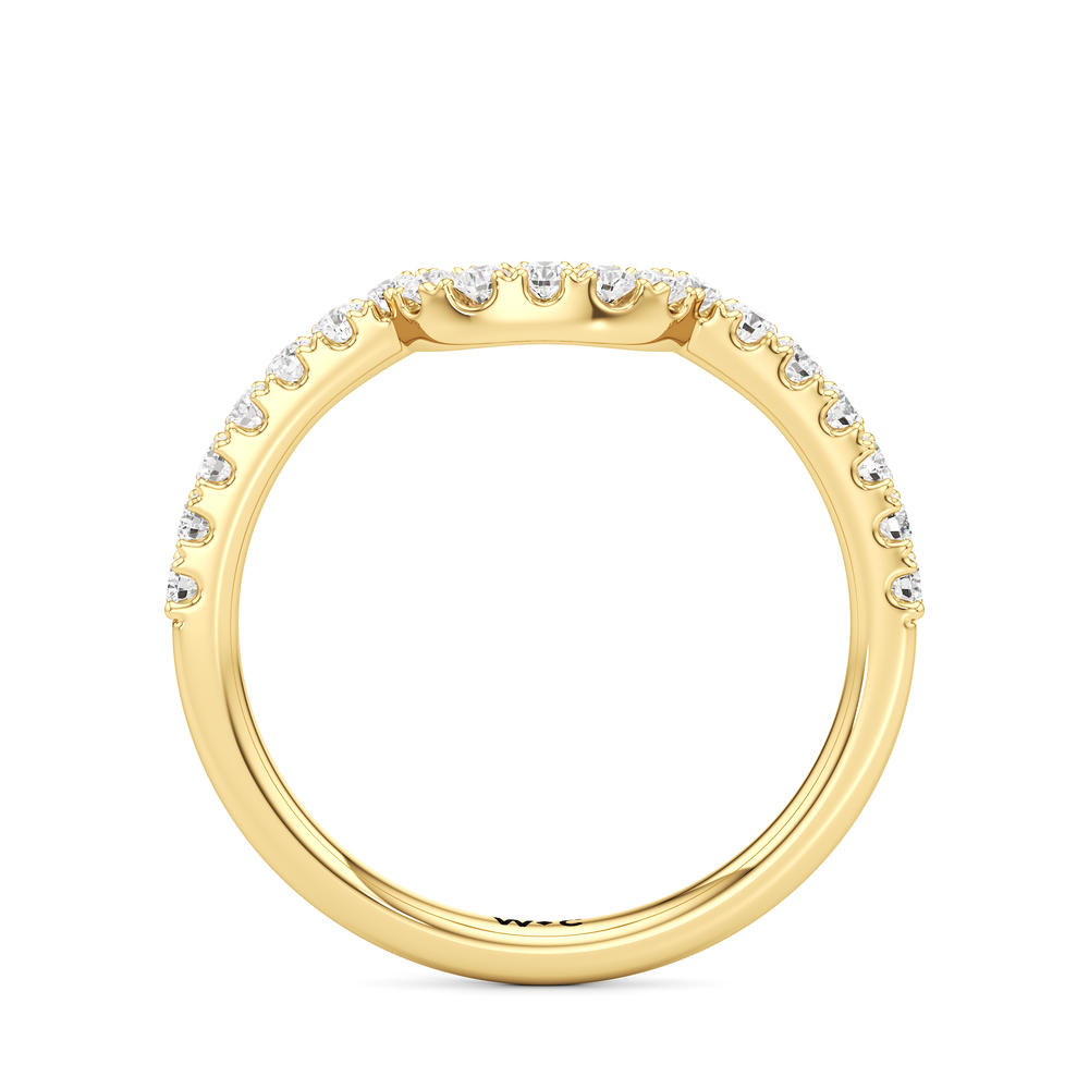 The Cassatt Low-Profile Wedding Band with 18KT Yellow Gold Cut Diamond in 14KT Yellow Gold view 5
