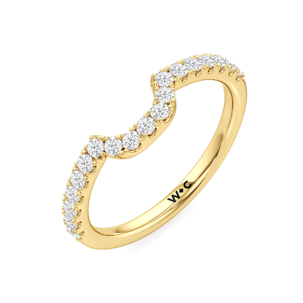 The Cassatt Low-Profile Wedding Band with 18KT Yellow Gold Cut Diamond in 14KT Yellow Gold view 6
