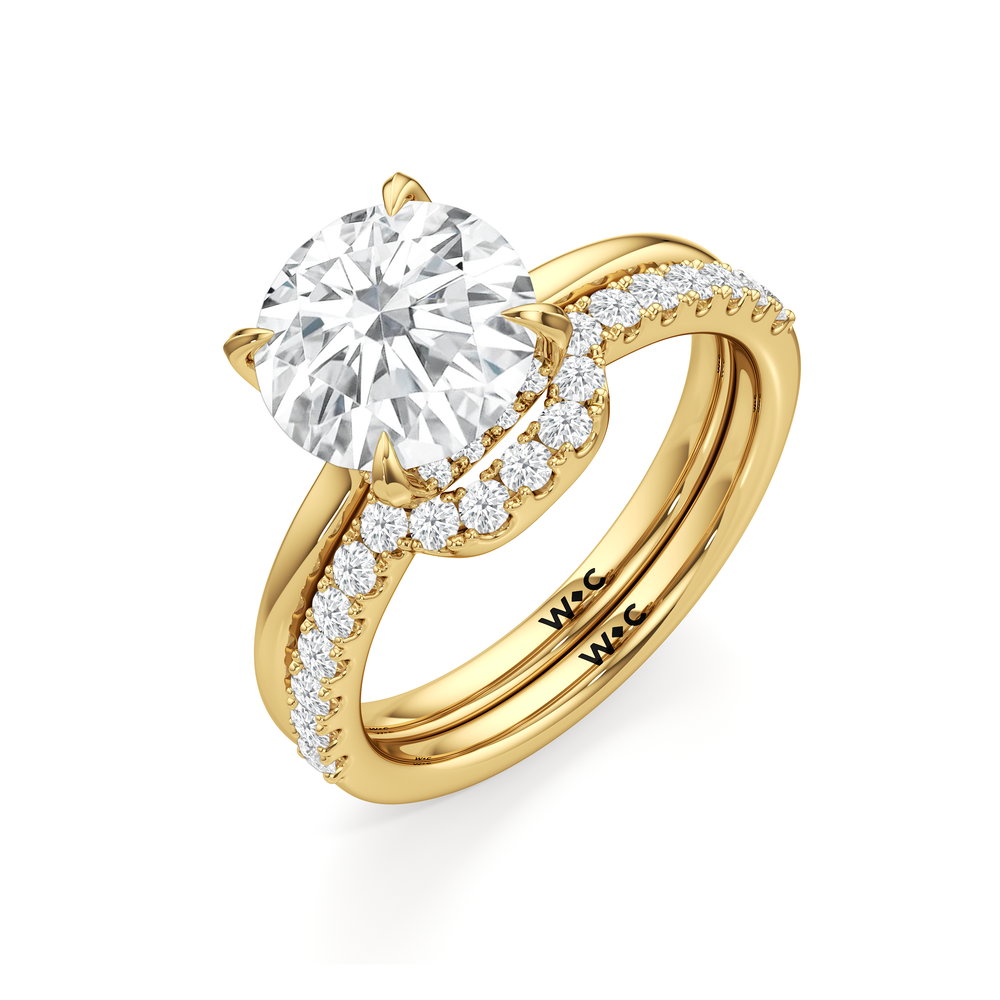 The Cassatt Low-Profile Wedding Band with 18KT Yellow Gold Cut Diamond in 14KT Yellow Gold view 7

