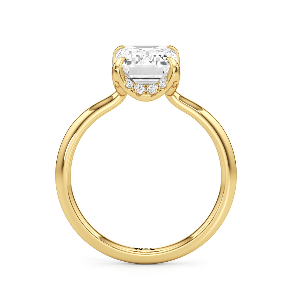 Emerald Cut The Cassatt Low-Profile Ring with Lab Grown Diamond in 14KT Yellow Gold view 5
