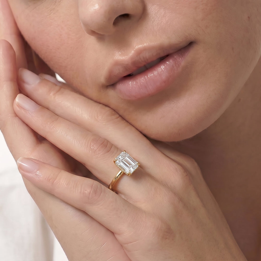 Oval Cut The Cassatt Low-Profile Ring with Lab Grown Diamond in 14KT Yellow Gold view 4
