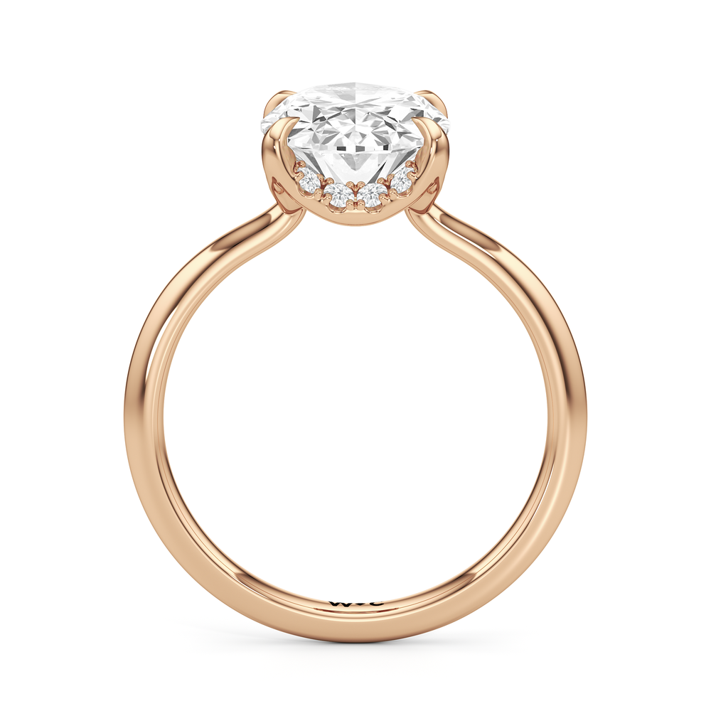 Oval Cut The Cassatt Low-Profile Ring with Lab Grown Diamond in 14KT Rose Gold view 5
