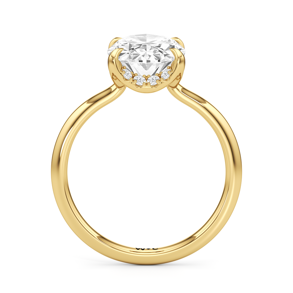Oval Cut The Cassatt Low-Profile Ring with Lab Grown Diamond in 14KT Yellow Gold view 5
