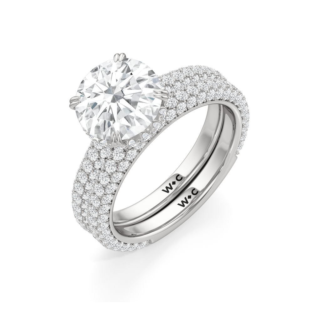 The Windsor Low-Profile Ring with Radiant Cut Diamond in 14KT Platinum view 7
