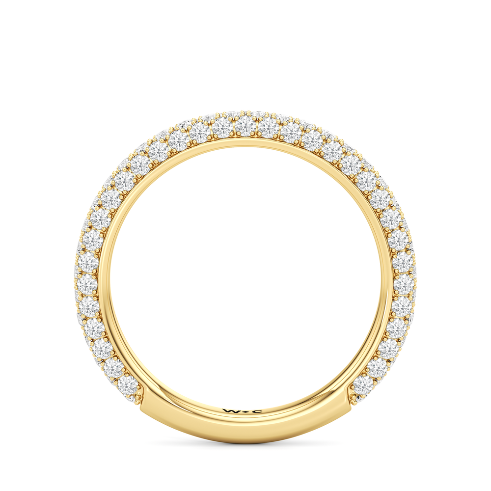 The Windsor Low-Profile Wedding Band with 18KT Yellow Gold Cut Diamond in 14KT Yellow Gold view 5
