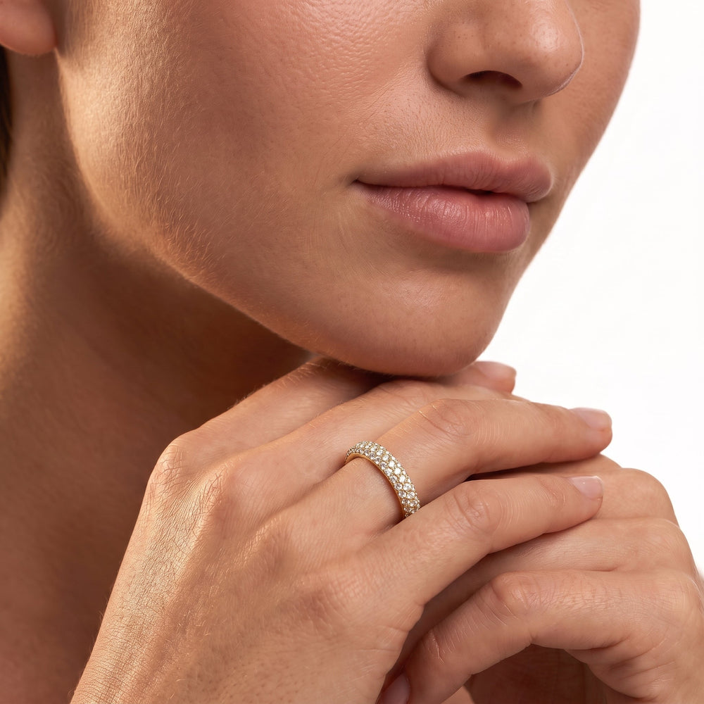 The Windsor Low-Profile Wedding Band with Platinum Cut Diamond in 14KT Platinum view 3
