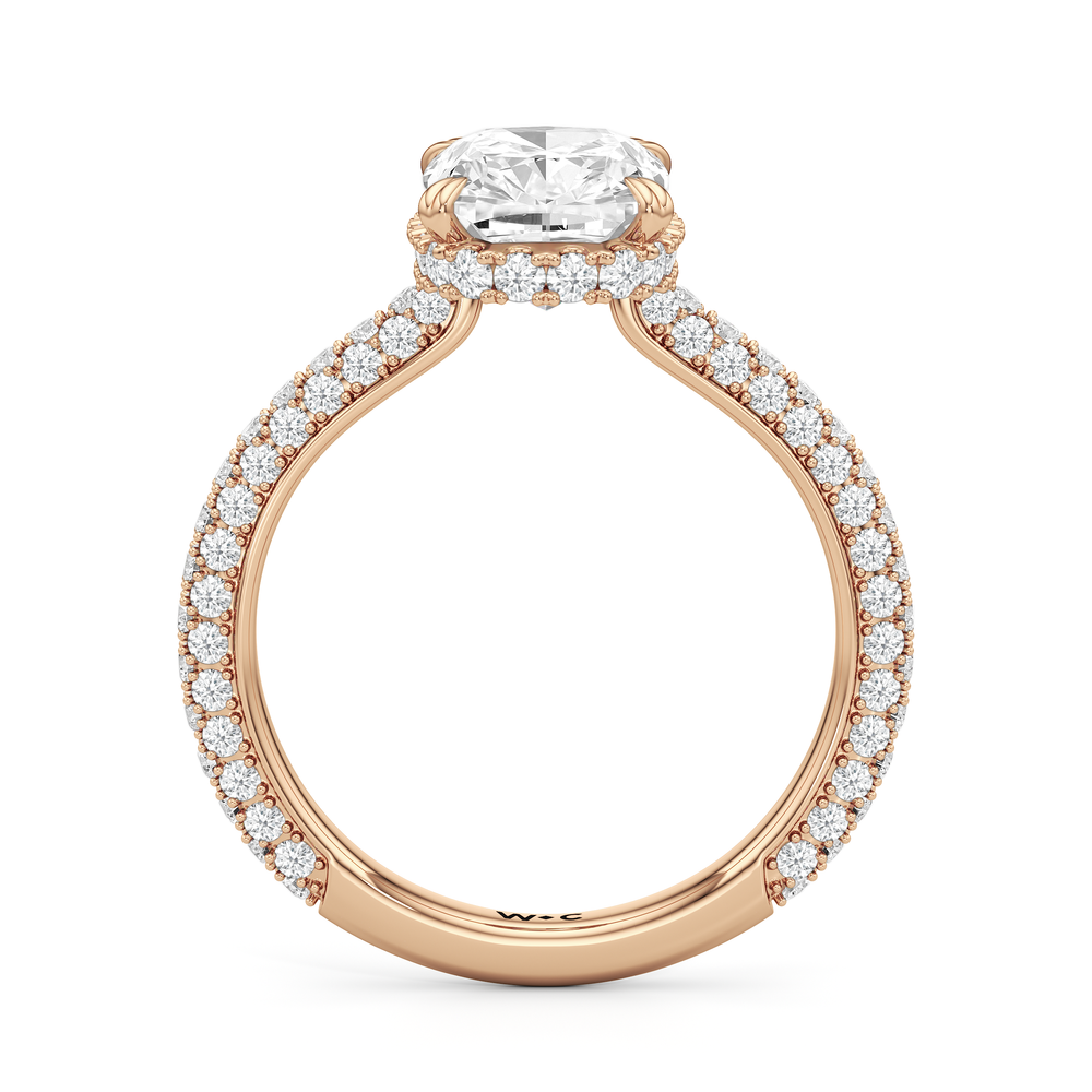 Elongated Cushion Cut The Windsor Low-Profile Ring with Lab Grown Diamond in 14KT Rose Gold view 5
