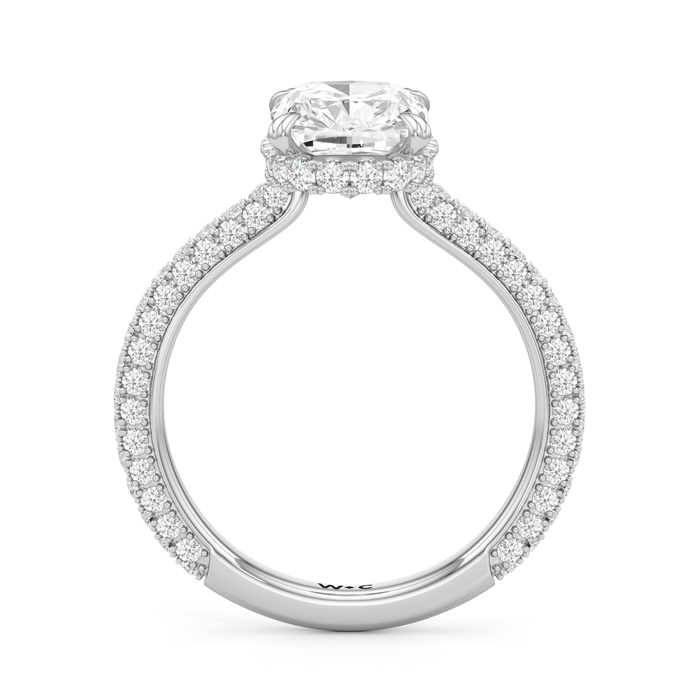 Elongated Cushion Cut The Windsor Low-Profile Ring with Lab Grown Diamond in 14KT Platinum view 5
