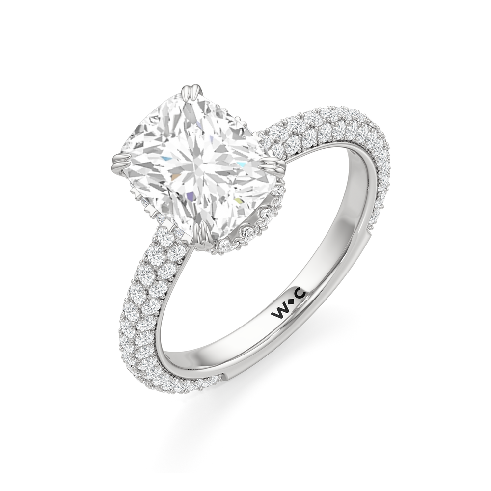Elongated Cushion Cut The Windsor Low-Profile Ring with Lab Grown Diamond in 14KT Platinum view 6
