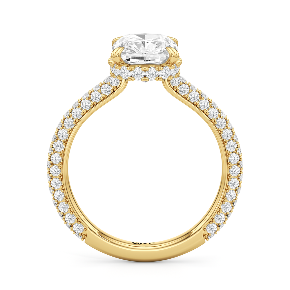 Elongated Cushion Cut The Windsor Low-Profile Ring with Lab Grown Diamond in 14KT Yellow Gold view 5
