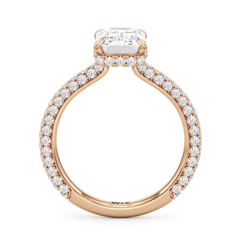 Emerald Cut The Windsor Low-Profile Ring with Lab Grown Diamond in 14KT Rose Gold view 5
