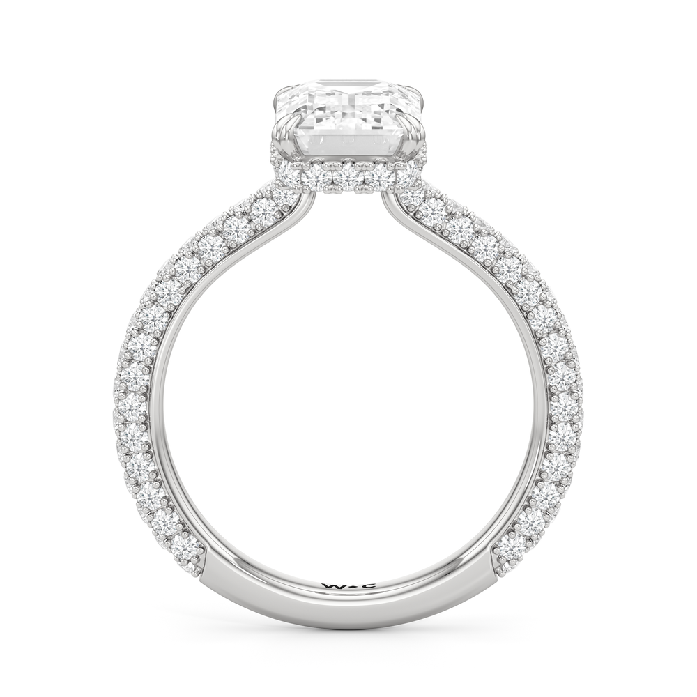 Emerald Cut The Windsor Low-Profile Ring with Lab Grown Diamond in 14KT Platinum view 5
