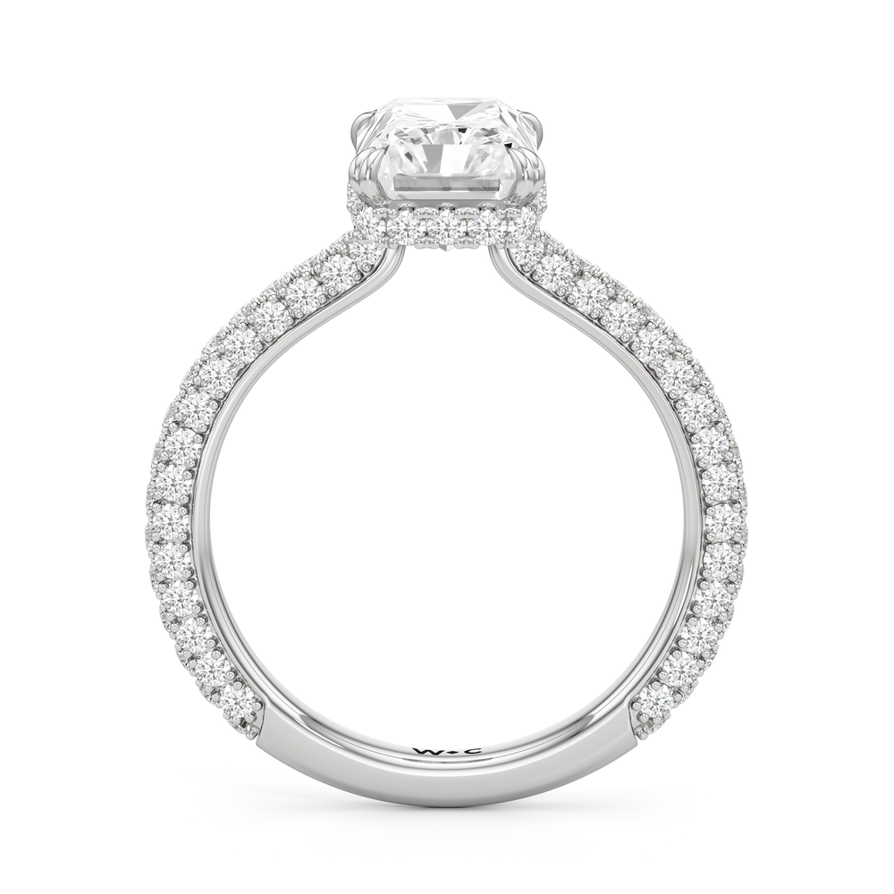 The Windsor Low-Profile Ring with Radiant Cut Diamond in 14KT Platinum view 5
