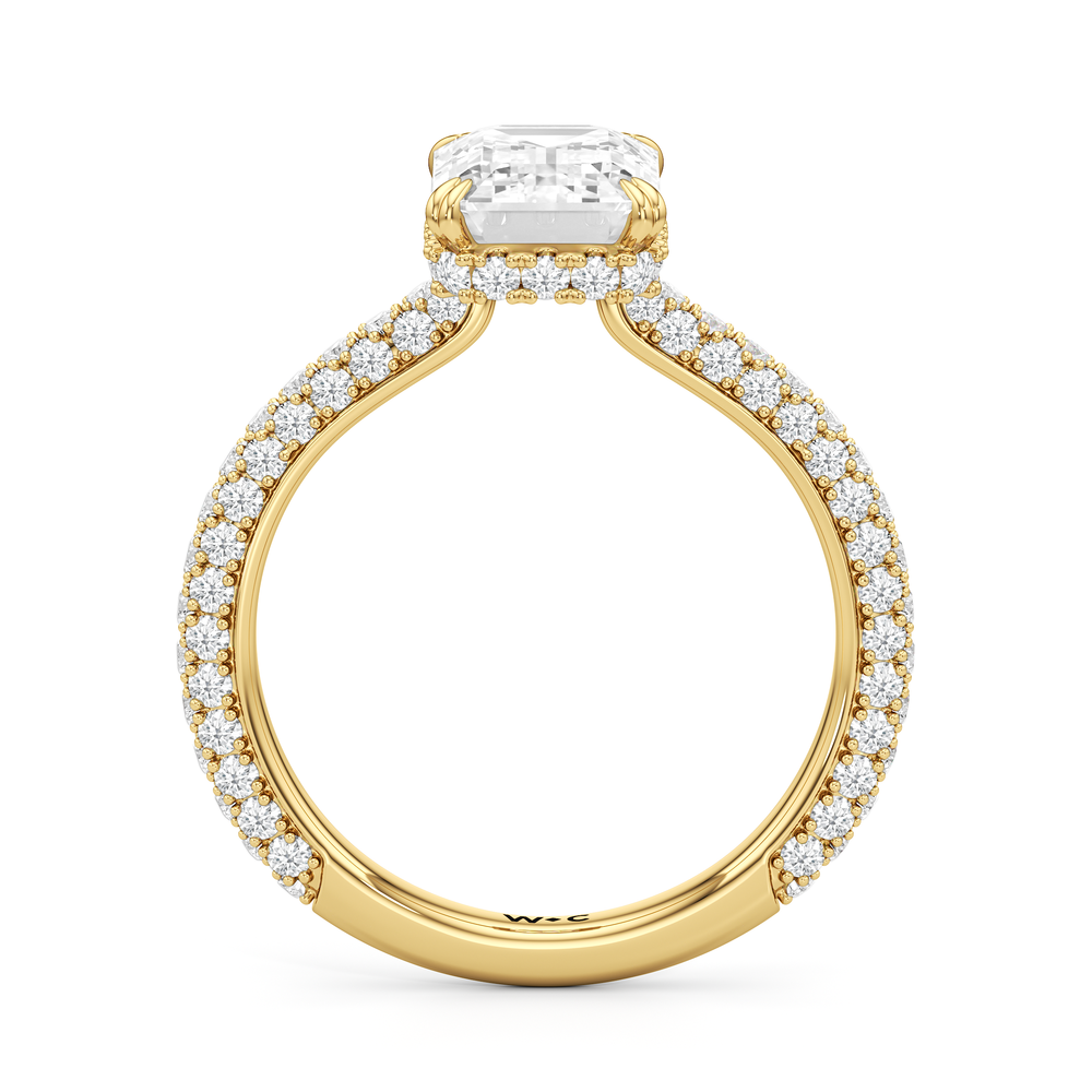 Emerald Cut The Windsor Low-Profile Ring with Lab Grown Diamond in 14KT Yellow Gold view 5
