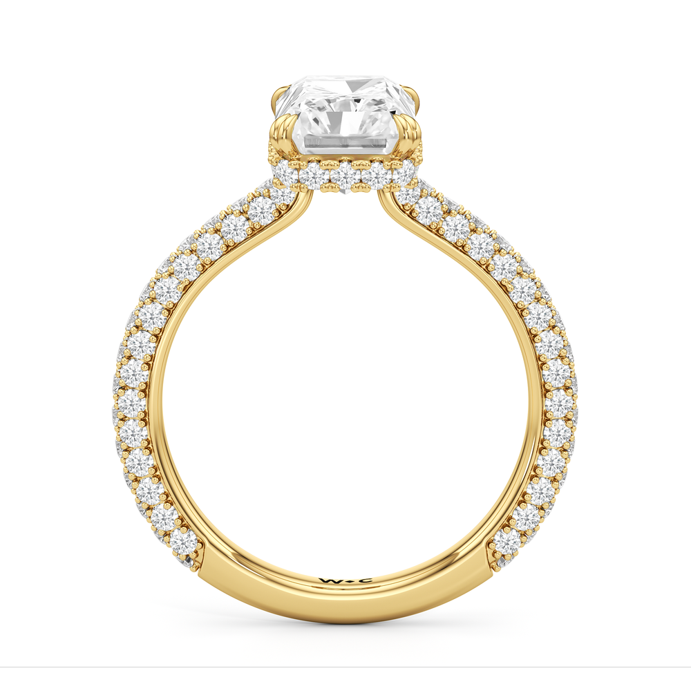 The Windsor Low-Profile Ring with Radiant Cut Diamond in 14KT Yellow Gold view 5
