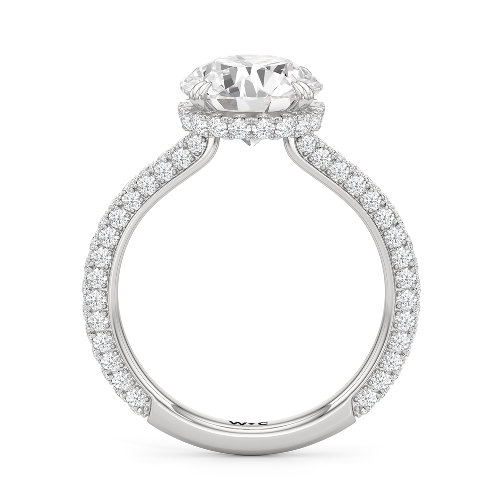 Round Cut The Windsor Low-Profile Ring with Lab Grown Diamond in 14KT Platinum view 5
