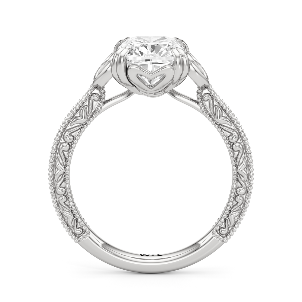 Elongated Cushion Cut The Seraphine Heart Low-Profile Ring with Lab Grown Diamond in 14KT Platinum view 5
