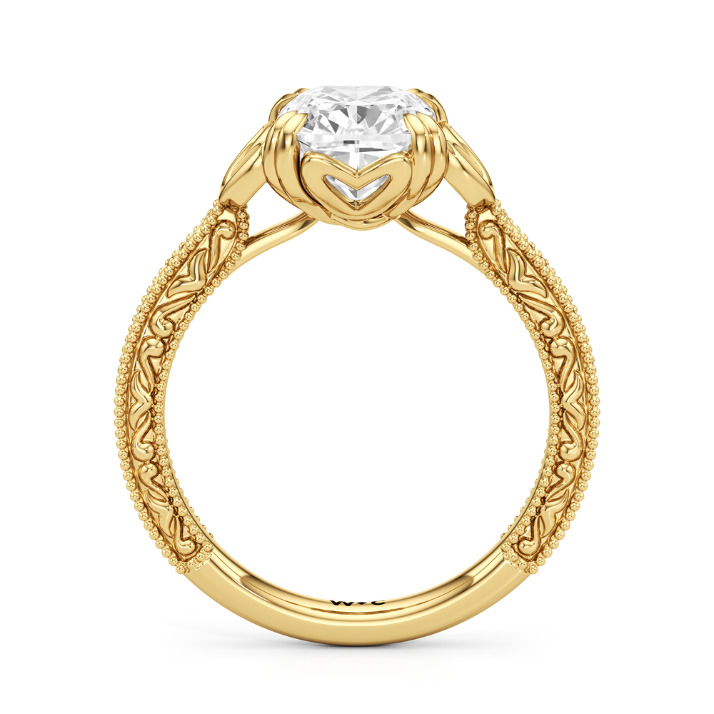 Elongated Cushion Cut The Seraphine Heart Low-Profile Ring with Lab Grown Diamond in 14KT Yellow Gold view 5
