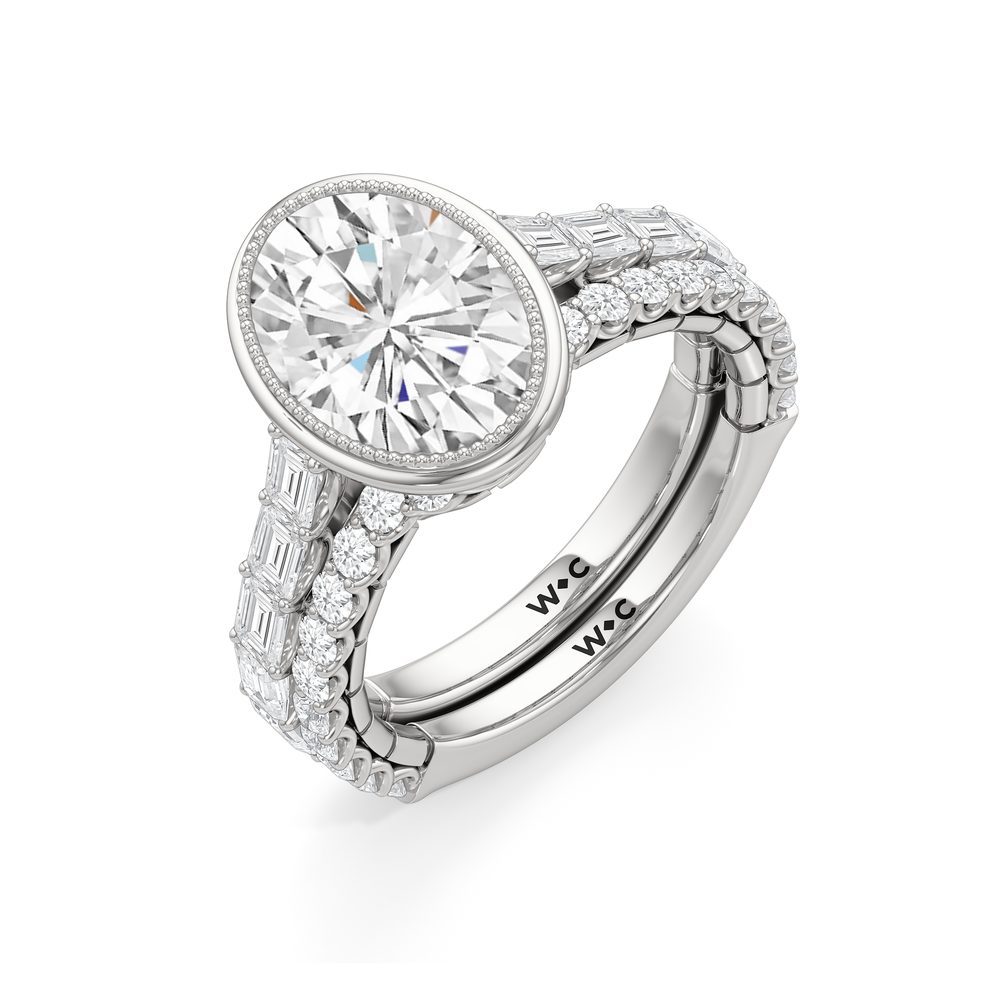 Marquise Cut The Ribbon Ring with Lab Grown Diamond in 14KT Platinum view 7
