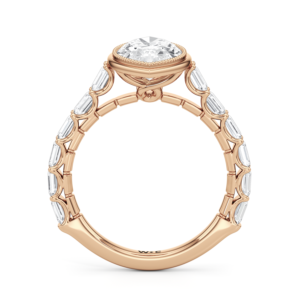Marquise Cut The Ribbon Ring with Lab Grown Diamond in 14KT Rose Gold view 5
