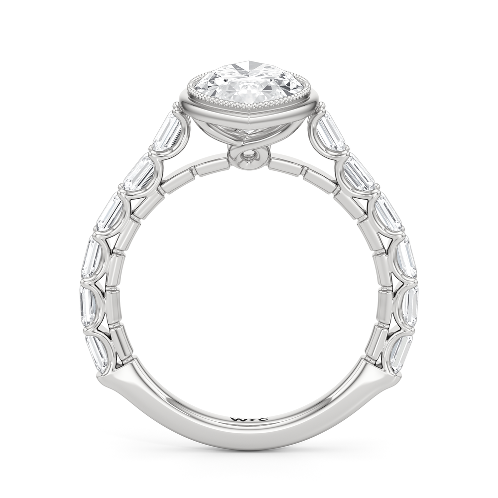 Marquise Cut The Ribbon Ring with Lab Grown Diamond in 14KT Platinum view 5
