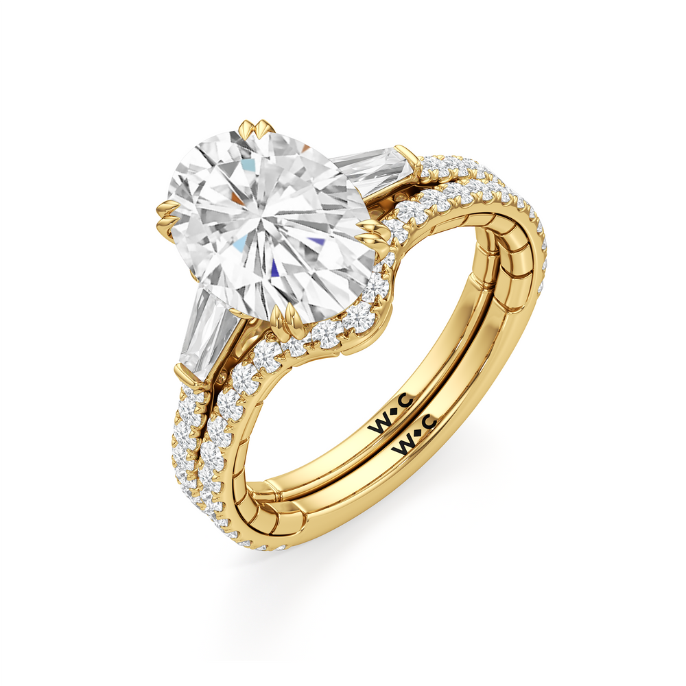 Princess Cut The Finial Ring with Lab Grown Diamond in 14KT Yellow Gold view 7
