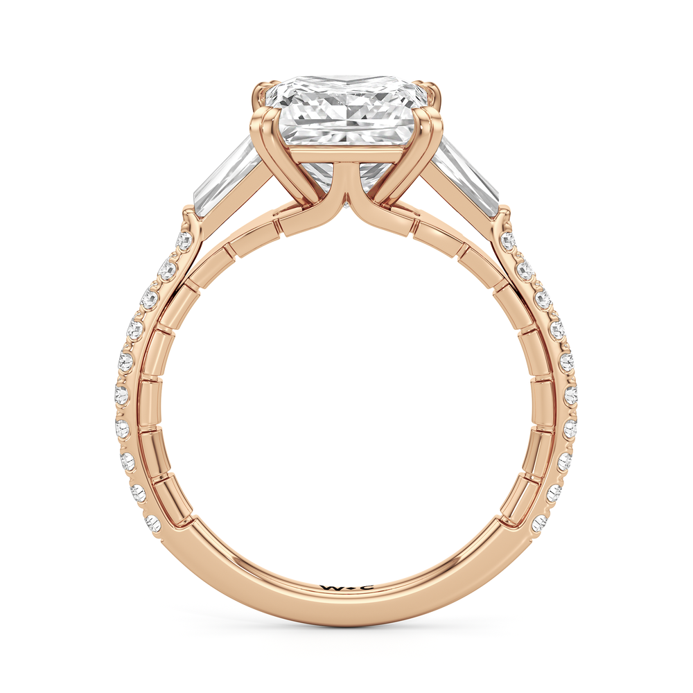 Princess Cut The Finial Ring with Lab Grown Diamond in 14KT Rose Gold view 5
