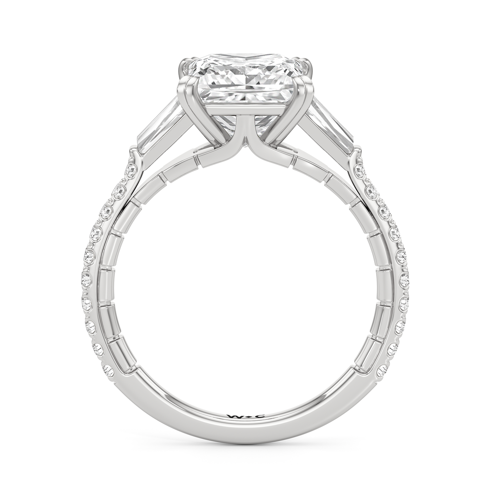 Princess Cut The Finial Ring with Lab Grown Diamond in 14KT Platinum view 5
