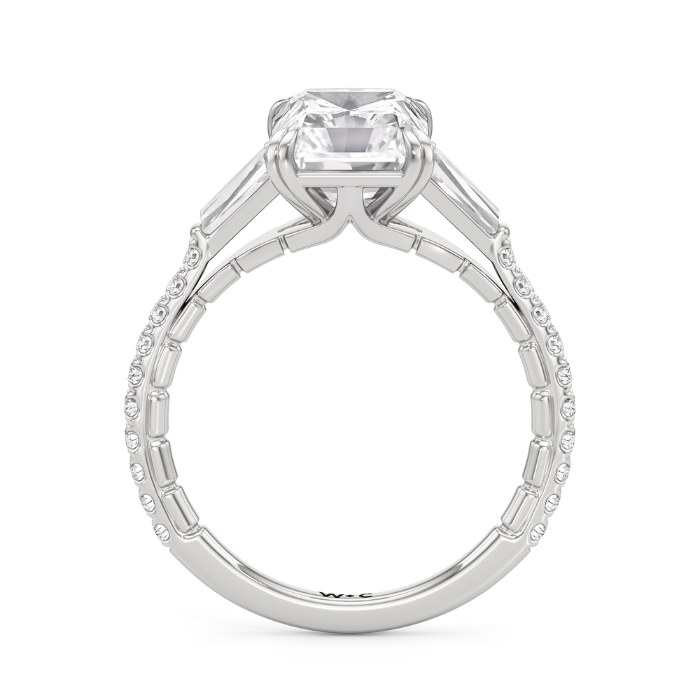 Radiant Cut The Finial Ring with Lab Grown Diamond in 14KT Platinum view 5

