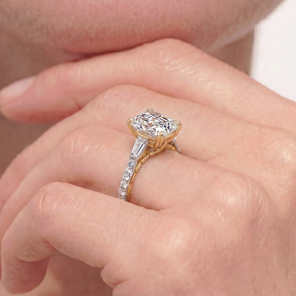 Oval Cut The Finial Ring with Lab Grown Diamond in 14KT Rose Gold view 3
