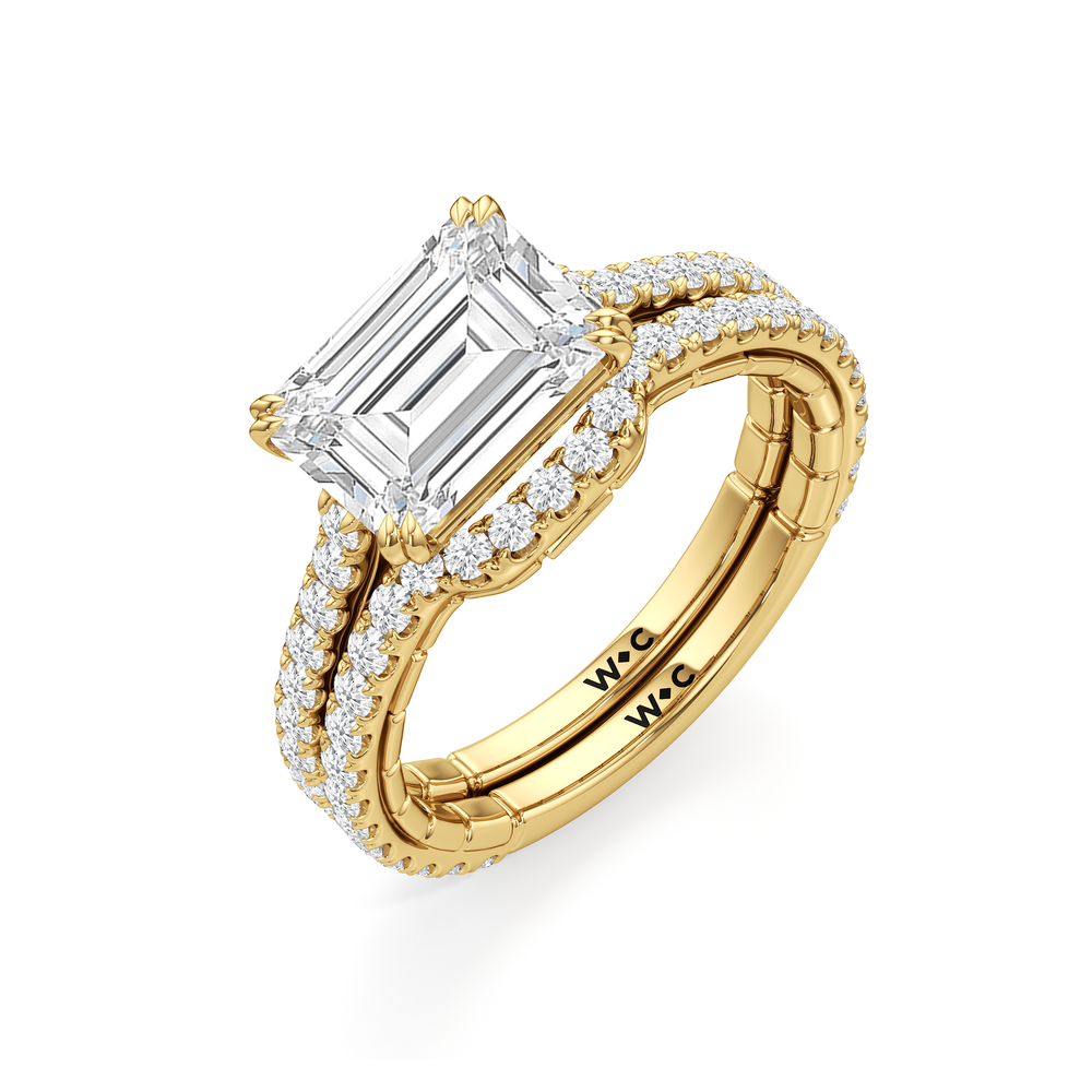 West Elongated Cushion Cut The Gilded Ring with Lab Grown Diamond in 14KT Yellow Gold view 7
