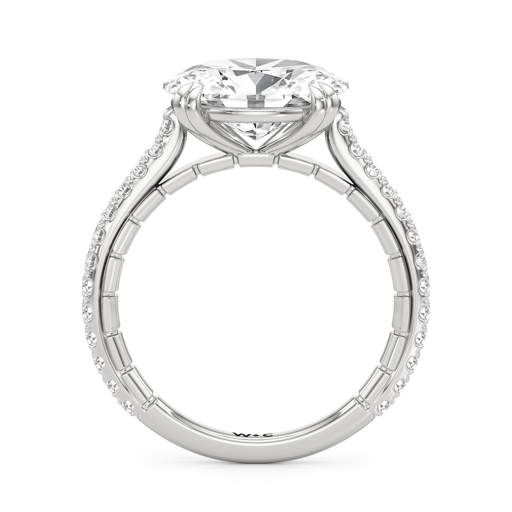 West Oval Cut The Gilded Ring with Lab Grown Diamond in 14KT Platinum view 5
