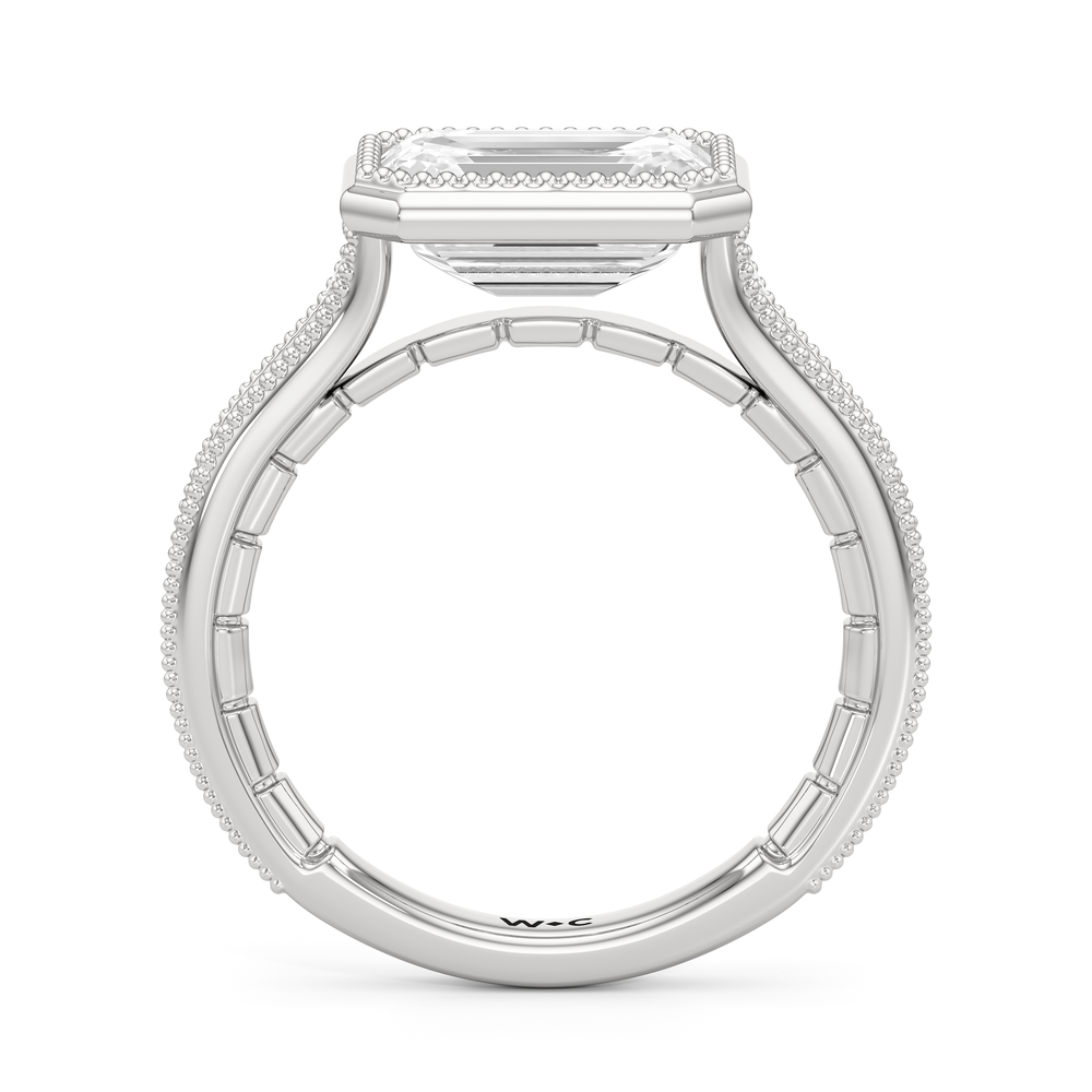 West Emerald Cut The Garland Ring with Lab Grown Diamond in 14KT Platinum view 5
