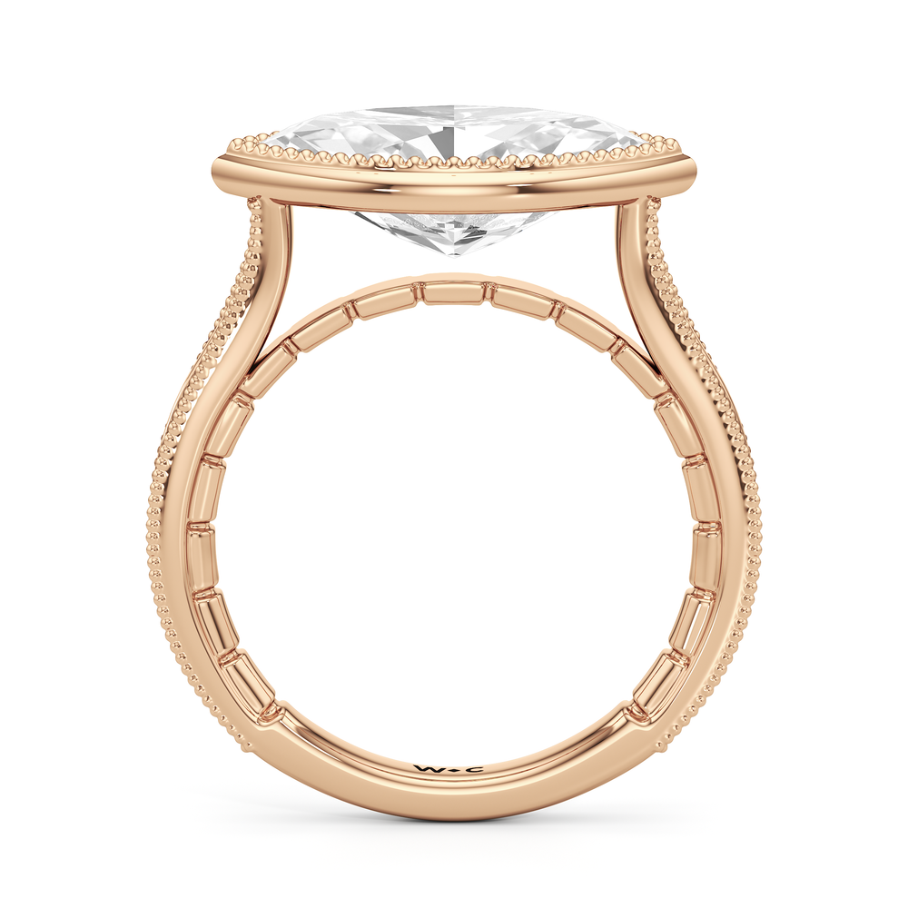 West Marquise Cut The Garland Ring with Lab Grown Diamond in 14KT Rose Gold view 5

