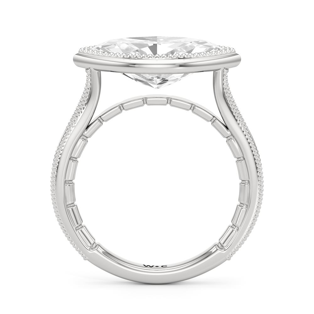 West Marquise Cut The Garland Ring with Lab Grown Diamond in 14KT Platinum view 5
