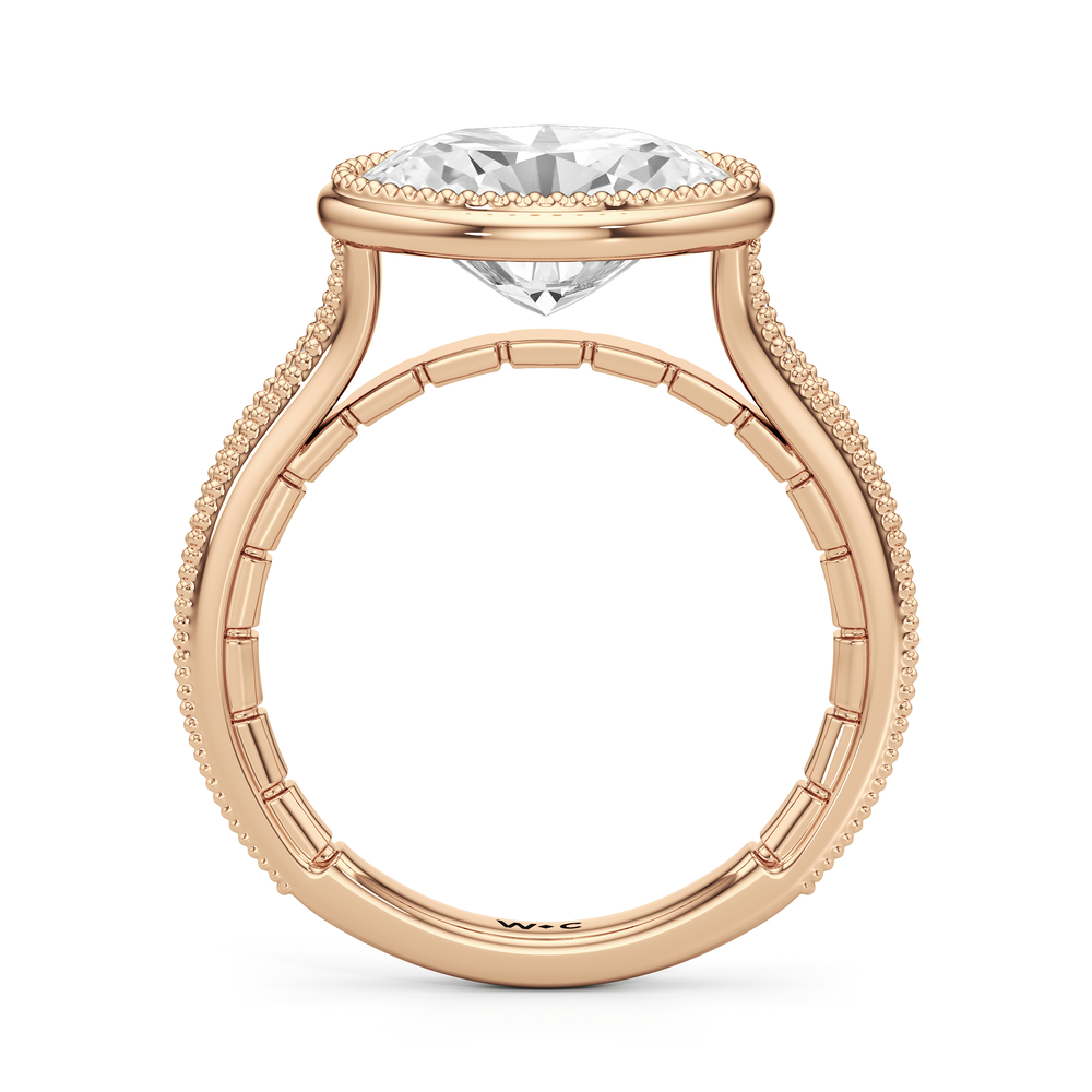 West Oval Cut The Garland Ring with Lab Grown Diamond in 14KT Rose Gold view 5

