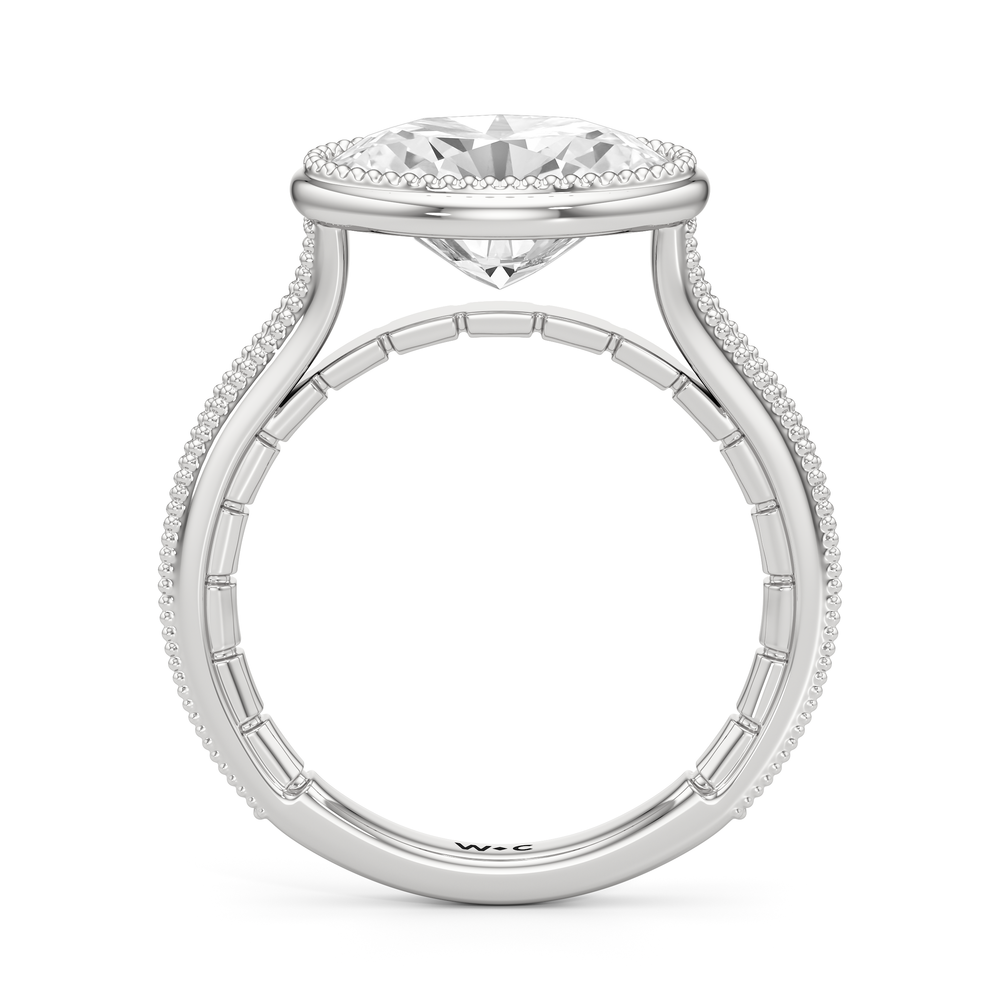 West Oval Cut The Garland Ring with Lab Grown Diamond in 14KT Platinum view 5
