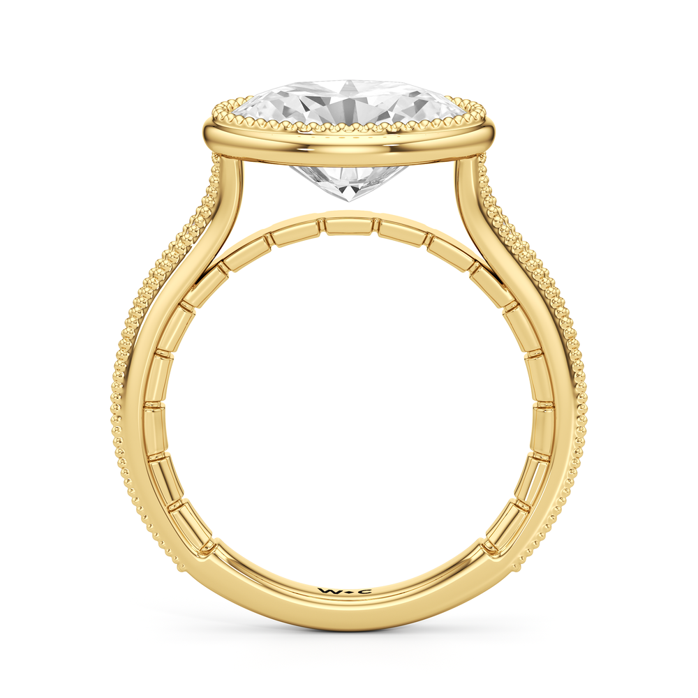 West Oval Cut The Garland Ring with Lab Grown Diamond in 14KT Yellow Gold view 5
